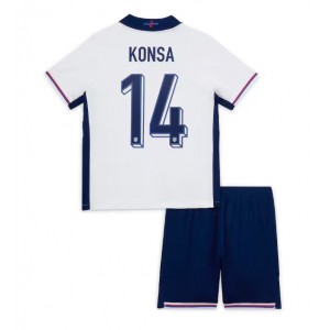 Fotbalové Dres Anglie Ezri Konsa #14 Dětské Domácí Oblečení ME 2024 Krátký Rukáv (+ trenýrky)